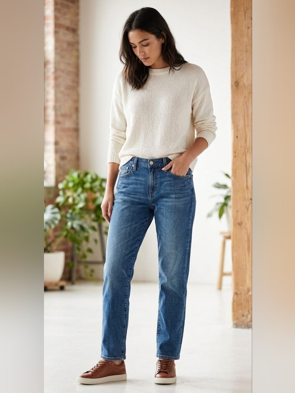 152. AG Denim Ex-boyfriend Slouchy Slim Straight Fit
